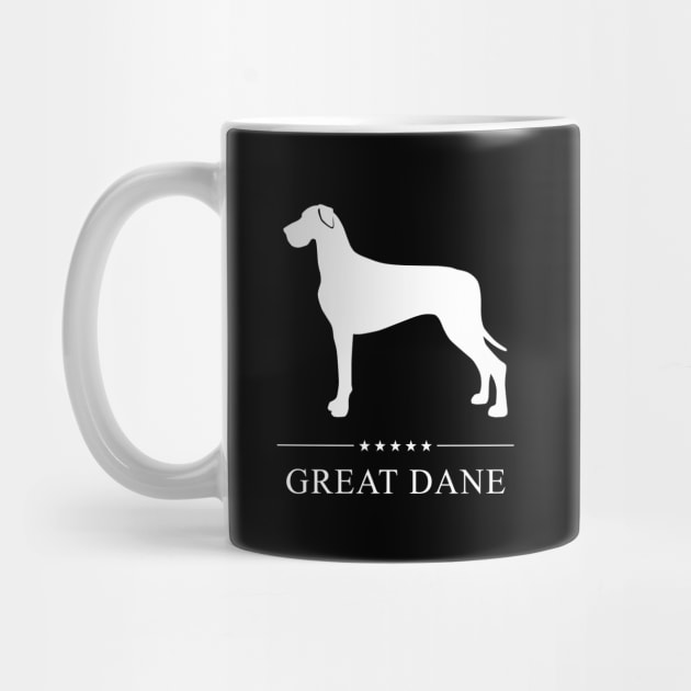 Great Dane Dog White Silhouette by millersye